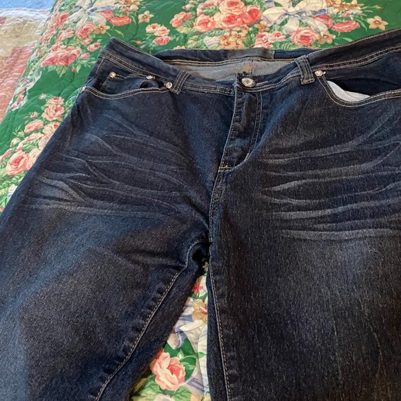 Fashion Power Jeanswear Bling Ladies Jeans~XL - Picture 5 of 10